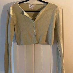 Princess Polly Green Button Up Top
